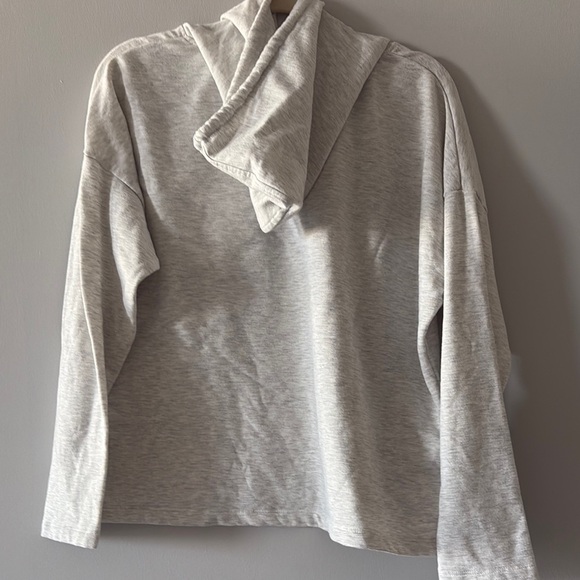 Rae Dunn Gray Hoodie with Red 'Amour' detailing on front - Picture 4 of 5